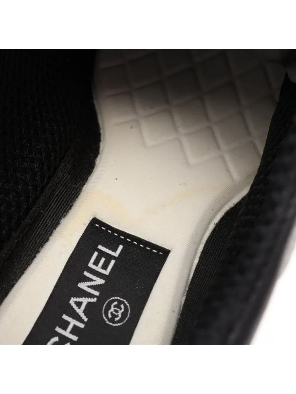 Chanel Sneakers Quilted Leather Suede